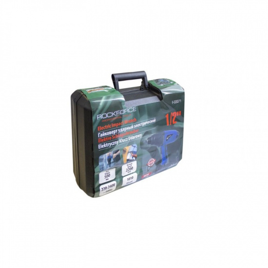 ROCK FORCE Гайковерт ударный электрический 1/2" (220-240V, 1010W, 500Нм) с комплектом головок (17, 19, 21, 22мм) RF-F-03071 - 1