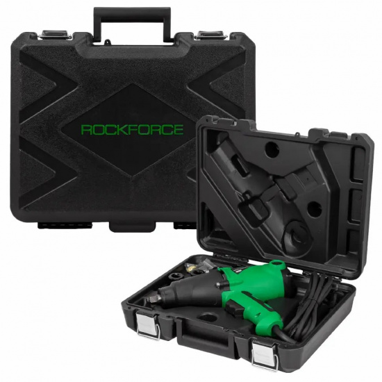 ROCK FORCE Гайковерт ударный электрический 1/2" (230V, 1020W, 600Нм) с комплектом головок (17, 19, 21, 23мм) RF-03071 - 1