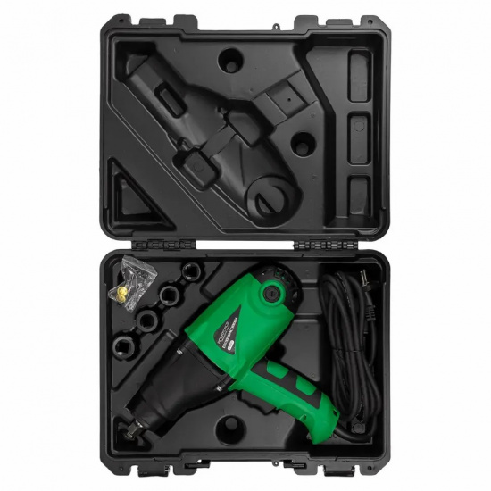 ROCK FORCE Гайковерт ударный электрический 1/2" (230V, 1020W, 600Нм) с комплектом головок (17, 19, 21, 23мм) RF-03071 - 1