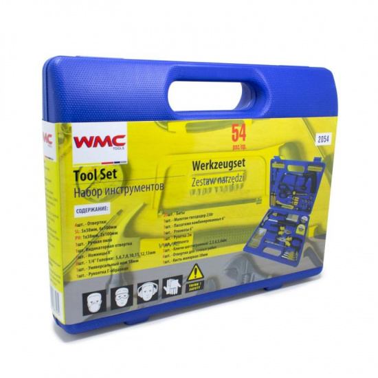WMC TOOLS Набор инструментов 54 пр, 1/4'' (6гр.)(5-13мм) 2054 - 1