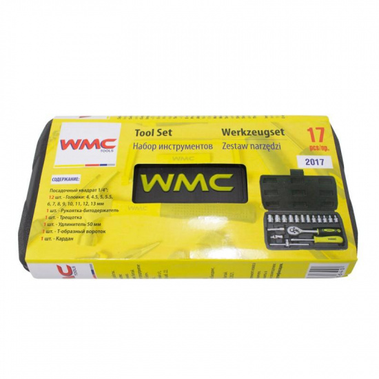 WMC TOOLS Набор инструментов 17пр. 1/4''(6гр.) (4-13мм) WMC-2017 - 1