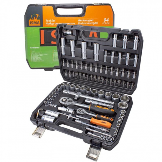ISMA Набор инструментов 94пр. 1/4", 1/2" (6гр.) 4941-5 - 1