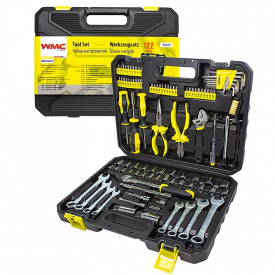 WMC TOOLS Набор инструментов 122 пр 1/4" 3/8" (6гр)(4-19мм) 30122 - 1