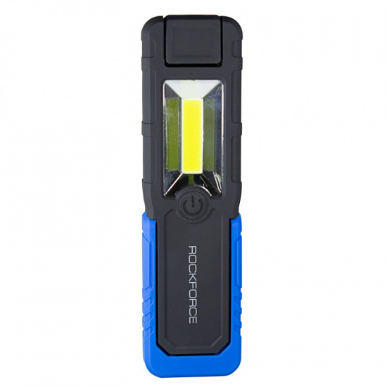 ROCK FORCE Лампа светодиодная аккумуляторная(5W COB+1W,магнит,180гр.,250Lm,2000mAh,зарядка12V,время раб.3ч,время заряд.2-3ч,защита гнезда зарядки) RF-F-01402 - 1