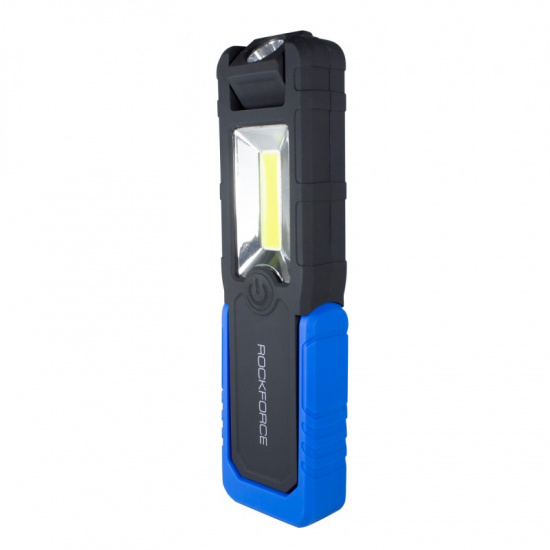 ROCK FORCE Лампа светодиодная аккумуляторная(5W COB+1W,магнит,180гр.,250Lm,2000mAh,зарядка12V,время раб.3ч,время заряд.2-3ч,защита гнезда зарядки) RF-F-01402 - 1