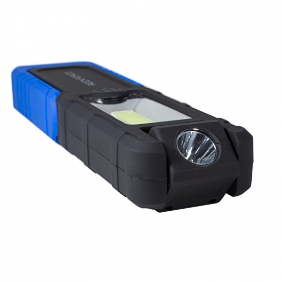 ROCK FORCE Лампа светодиодная аккумуляторная(5W COB+1W,магнит,180гр.,250Lm,2000mAh,зарядка12V,время раб.3ч,время заряд.2-3ч,защита гнезда зарядки) RF-F-01402 - 1