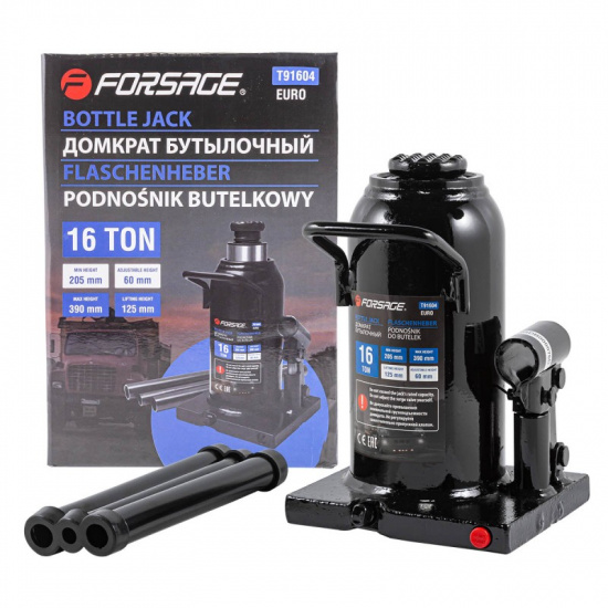 FORSAGE Домкрат бутылочный 16т F-T91604(Euro) - 1