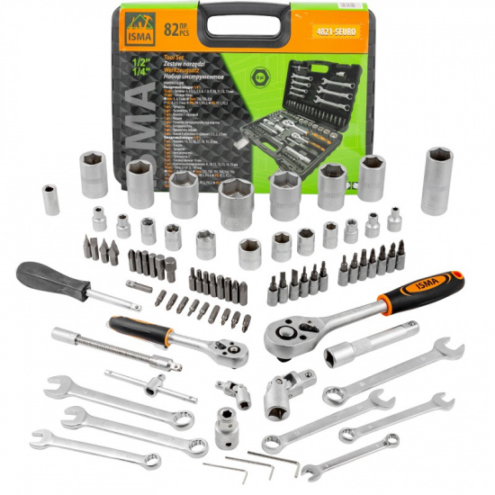 ISMA Набор инструментов 82пр. 1/4", 1/2" (6гр.) ISMA-4821-5EURO - 1