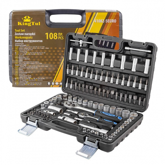KINGTUL Набор инструментов 108пр.1/2",1/4" (6гр.) KT-41082-5EURO - 1