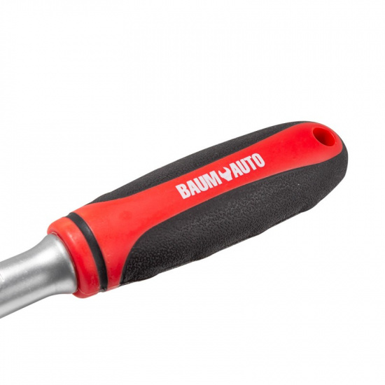 BAUMAUTO Трещотка реверсивная с резиновой ручкой 1/2''(L-250мм, 72зуб) BM-80724 - 1