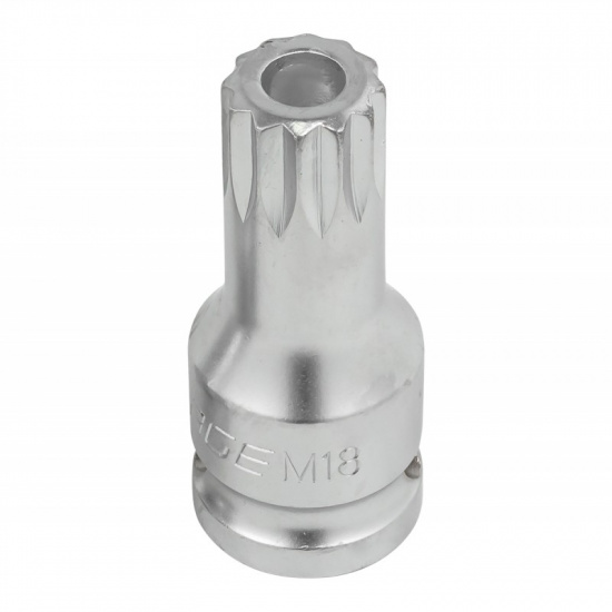 FORSAGE Головка-бита SPLINE с отверстием M18 (L-60мм)1/2'' F-24806018B - 1
