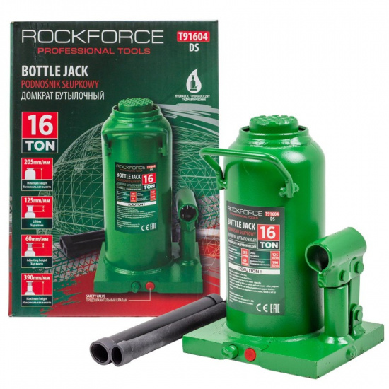ROCK FORCE Домкрат бутылочный 16 т RF-T91604 (DS) - 1