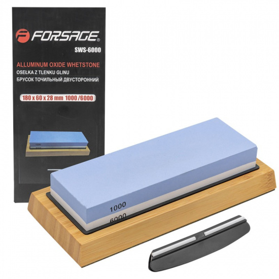 FORSAGE Брусок точильный двусторонний 180x60x28mm 1000/6000 F-SWS-6000 - 1
