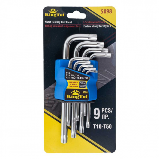 KINGTUL Набор ключей Г-образных Torx 9пр. KT-5098 - 1