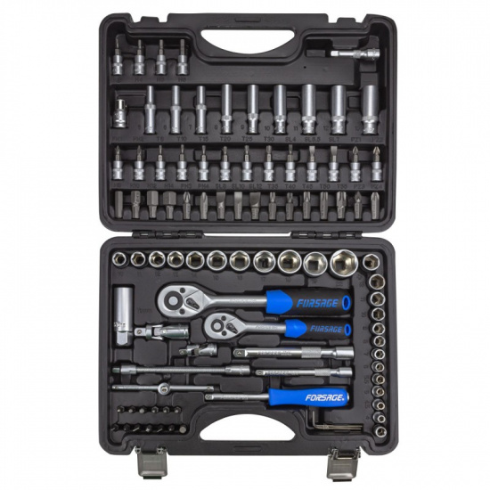 FORSAGE Набор инструментов 94 пр. 1/4" 3/8"(6гр.)(4-22мм) RF-41082-5DS F-4941-5DS - 1