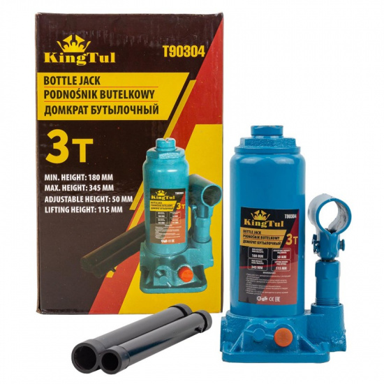 KINGTUL Домкрат бутылочный 3т KT-T90304 - 1