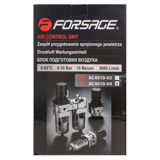 FORSAGE Блок подготовки воздуха (фильтр-регулятор + лубрикатор) 1/2" F-AC4010-04 - 1