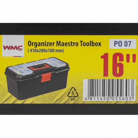 WMC TOOLS Ящик пластмассовый 16", 410x200x180мм WMC-PO.07 - 1