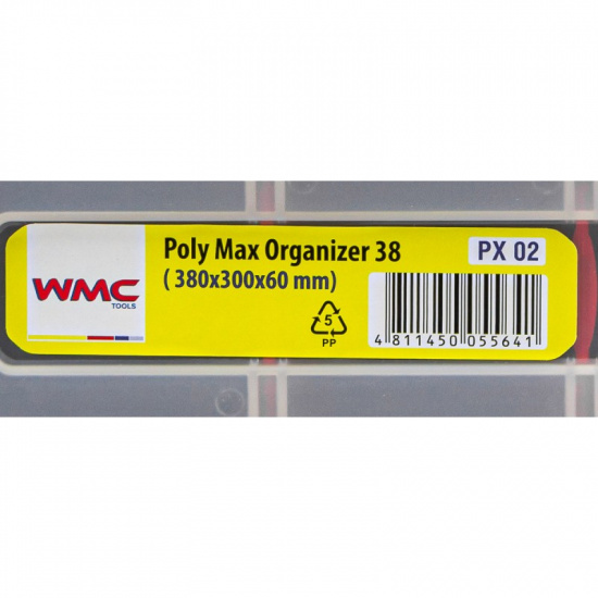 WMC TOOLS Органайзер пластмассовый 38см, 380x300x60мм WMC-PX.02 - 1