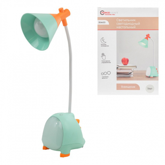 FORCEKRAFT Светильник светодиодный настольный 1200mah (зеленый) FK-DEA6123 - 1