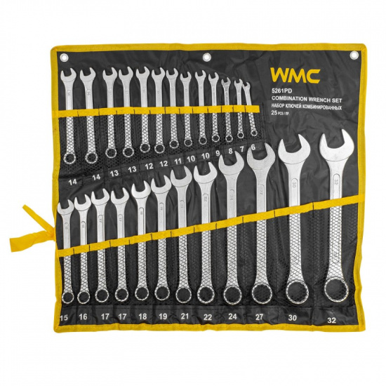 WMC TOOLS Ключи комбинированные, набор 25пр. (6-32мм) WMC-5261PD - 1