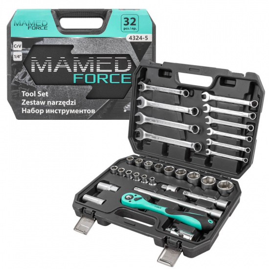 MAMEDFORCE Набор инструментов PROFI 32пр. 1/2"(6гр)(4-32мм) MF-4324-5 - 1