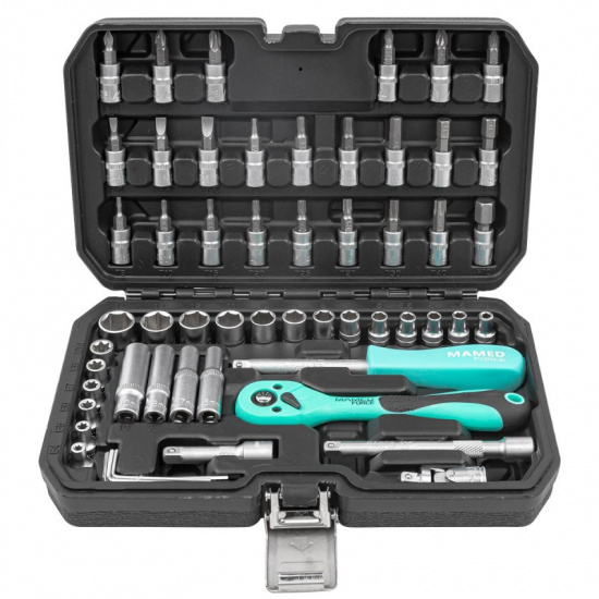 MAMEDFORCE Набор инструментов PROFI 56пр. 1/4"(6гр)(4-14мм,Е4-Е10) MF-2571-5 - 1