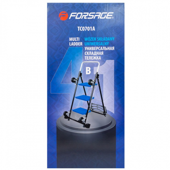 FORSAGE Тележка универсальная складная 4в1(платформенная 120х46х24см,360кг;ручная 160х46х82см 360кг,вертикальная 96х97х46см,70кг; стремянка114.5х70х46см,150кг F-TC0701A - 1