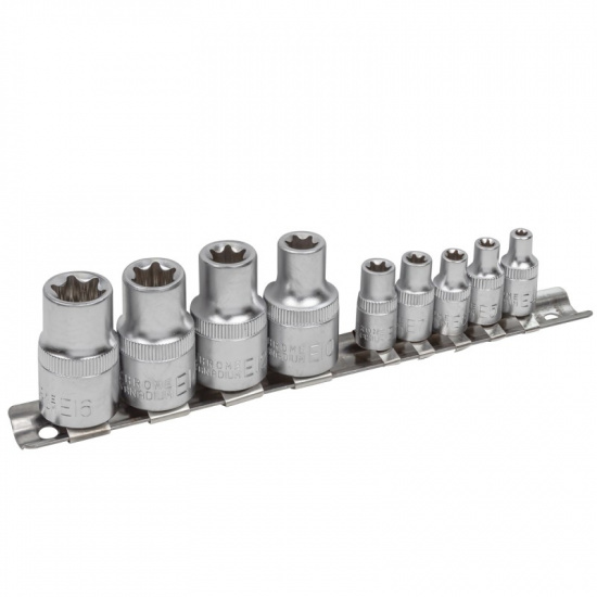 BAUMAUTO Головки Е-профиль, набор 9пр., 1/4", 1/2" BM-4098(1/4",1/2") - 1