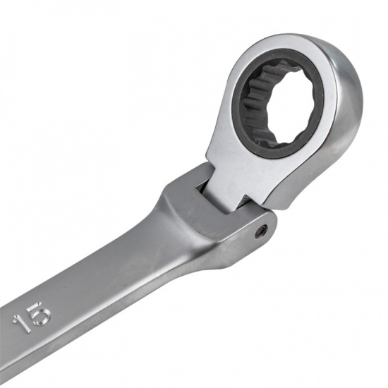 ROCK FORCE Ключи накидные экстра длинные трещоточные, набор 6пр. (8х9, 10х11, 12х13, 14х15, 16х18, 17х19мм) RF-50622F - 1