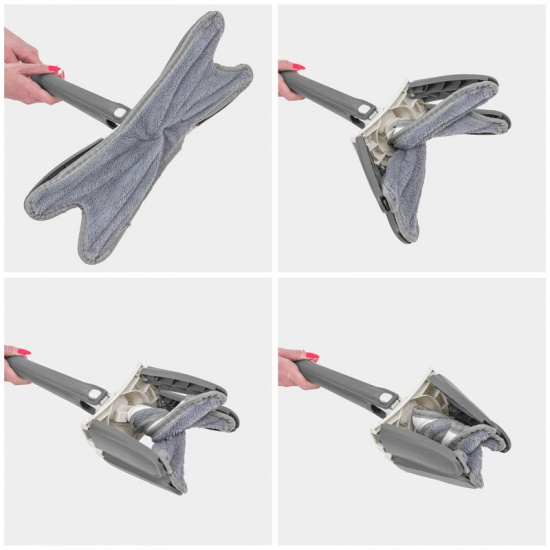 ISMA Швабра Х-образная с функцией отжима ISMA-22(grey) - 1