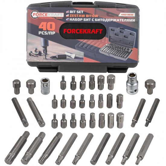 FORCEKRAFT Биты под ключ, набор 40пр. FK-4401NEW - 1