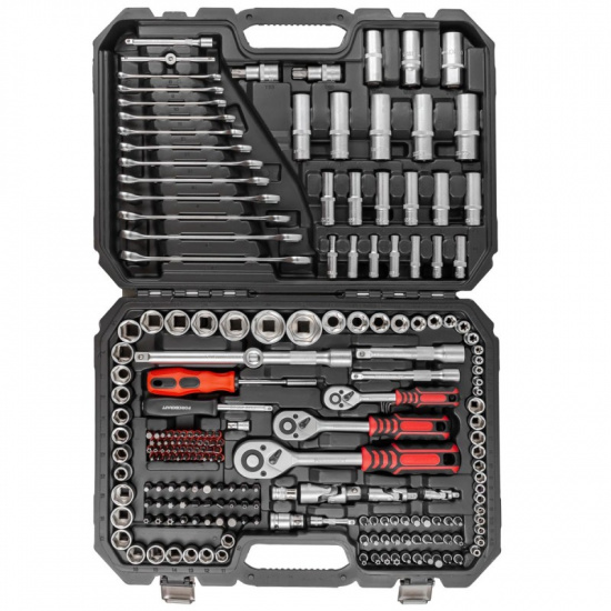 FORCEKRAFT Набор инструментов 218пр. 1/4", 3/8", 1/2" (6гр. FK-42182-5 - 1