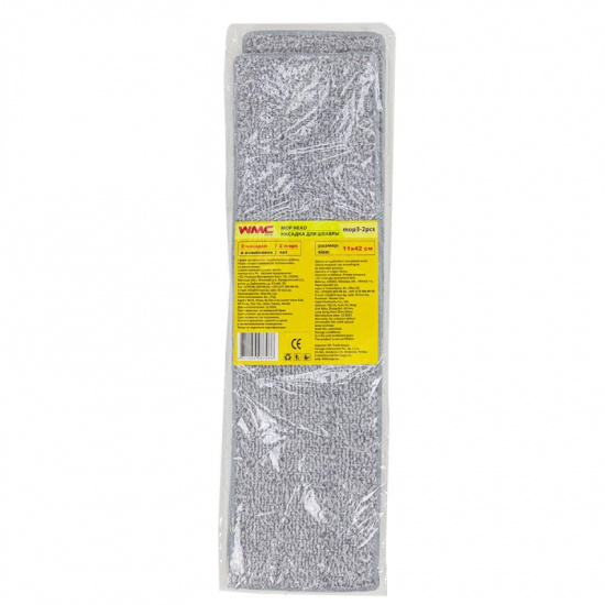 WMC TOOLS Накладка сменная из микрофибры для швабры WMC-03 (2 шт/к-т) WMC-mop3-2pcs - 1