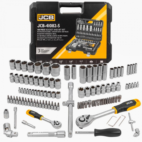JCB Набор инструментов 108 пр., 1/4", 1/2" ( 6гр.) JCB-41082-5 - 1