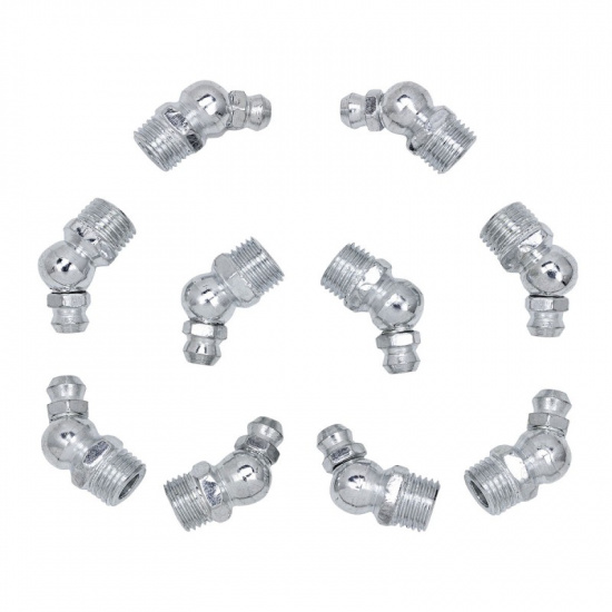 FORSAGE Пресс-масленка 8мм угловая (45град.), комплект 10 шт. F-GN-01-45-8MM - 1