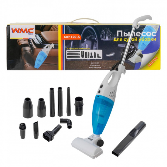 WMC TOOLS Пылесос для сухой уборки (220-240В, 500Вт, объем пылесборника - 1.2л) WMC-607-T20-A(500W.желтая кор.) - 1