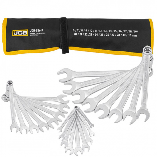 JCB Ключи комбинированные, набор 25пр. (6-28, 30, 32мм) JCB-5261P - 1