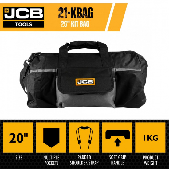 JCB Сумка дорожная для инструмента  20" с плечевым ремнем JCB-KBAG - 1