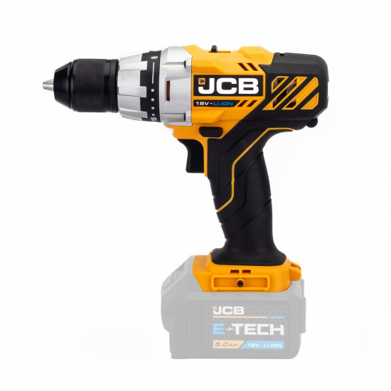 JCB Дрель-шуруповерт аккумуляторная 18V, max 45Nm, без аккумулятора JCB-18DD-B-E - 1
