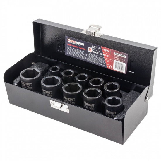 FORCEKRAFT Головки ударные, набор 10пр., 1/2" (6гр.) FK-4101-5MPB - 1