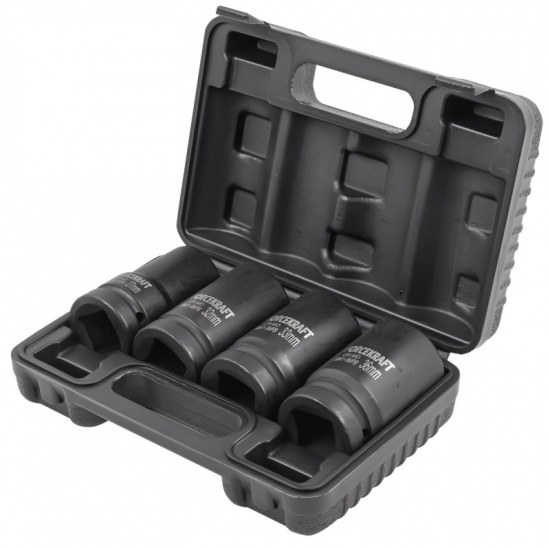 FORCEKRAFT Головки ударные глубокие, набор 4пр., 1" (12гр.) FK-8041-9MPB - 1