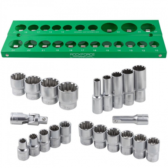 ROCK FORCE Головки, набор 22пр., 1/2" (6гр.)  RF-50221(Q)(6) - 1