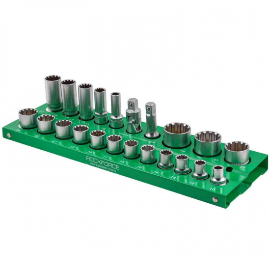 ROCK FORCE Головки, набор 22пр., 1/2" (6гр.)  RF-50221(Q)(6) - 1