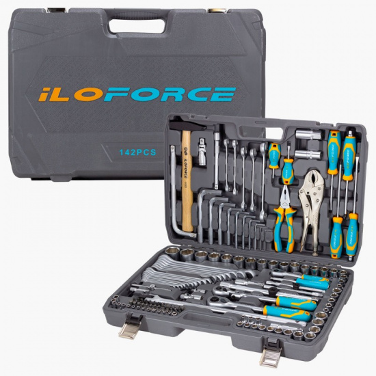 ILOFORCE Набор инструментов 142пр.1/4",3/8",1/2" IF-41421-5 - 1