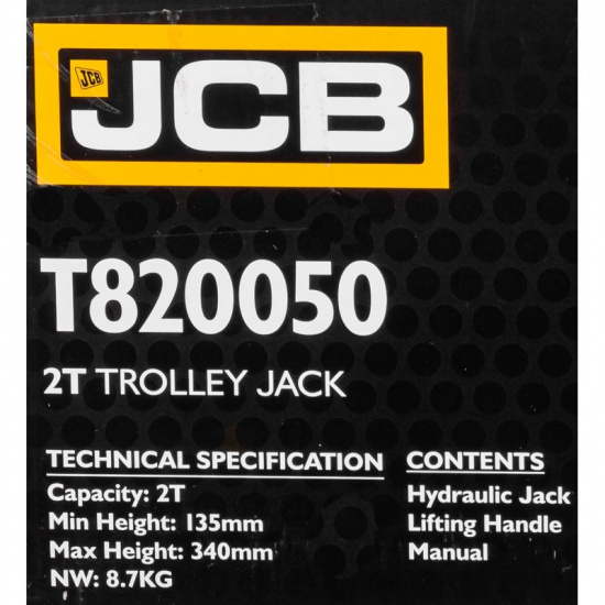 JCB Домкрат подкатной гидравлический 2т JCB-T820050 - 1