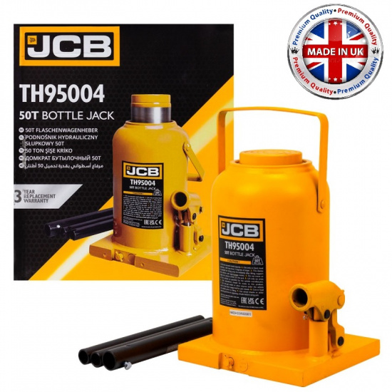JCB Домкрат бутылочный 50т с клапаном JCB-TH95004 - 1