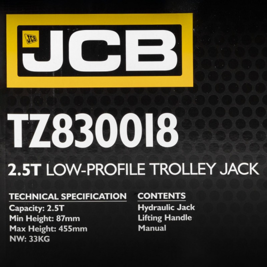 JCB Домкрат подкатной гидравлический 2.5т JCB-T830018 (TZ) - 1