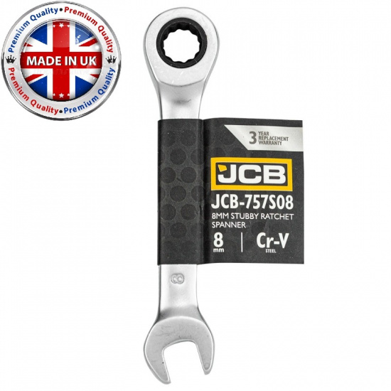 JCB Ключ трещоточный короткий 8мм JCB-757S08 - 1