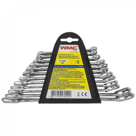 WMC TOOLS Ключи комбинированные, набор 12пр. (6-15, 17, 19мм) WMC-5124MP DV - 1